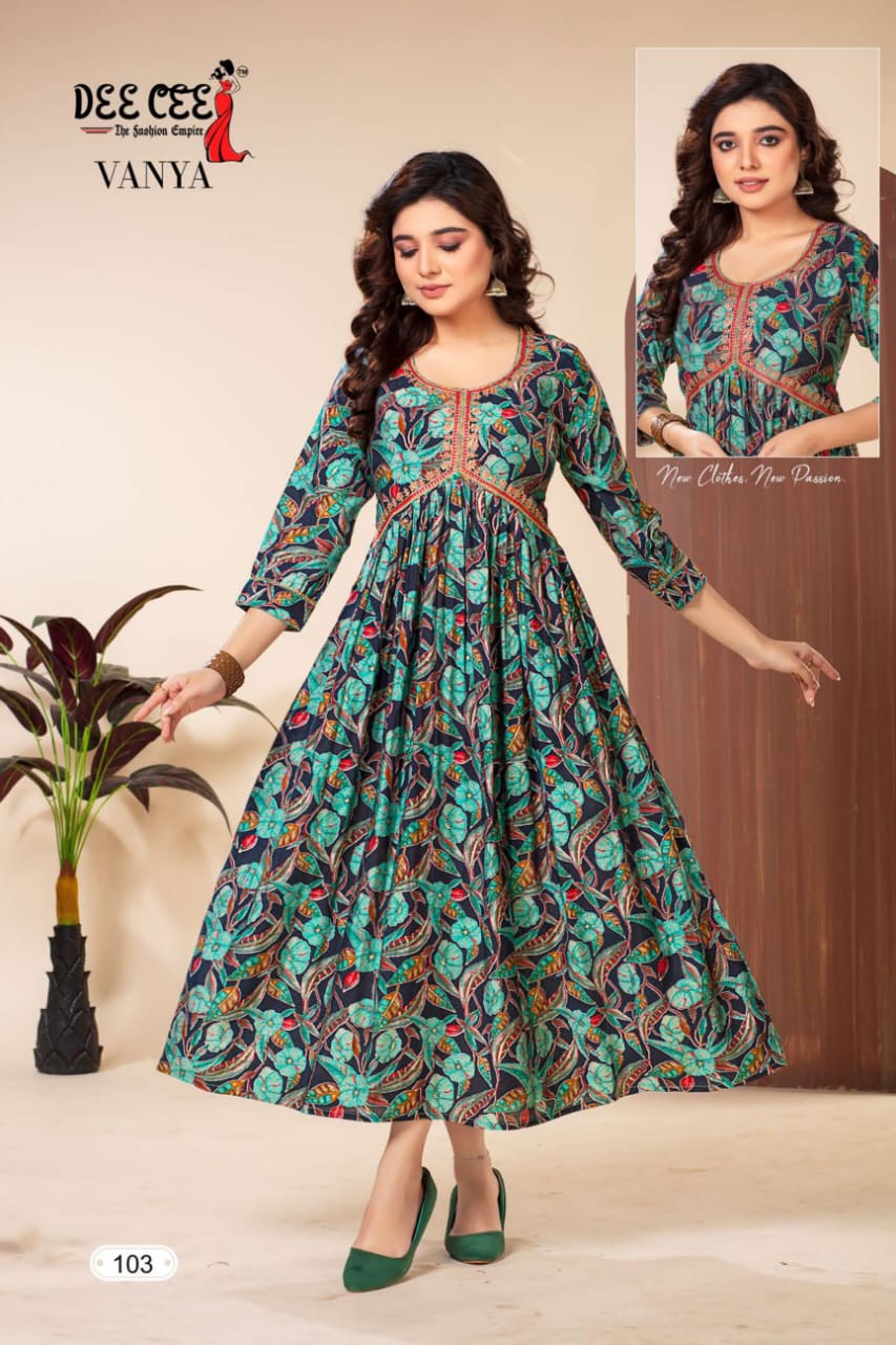 Vanya By Dee Cee Printed Kurtis Wholesale Market In Surat with Price